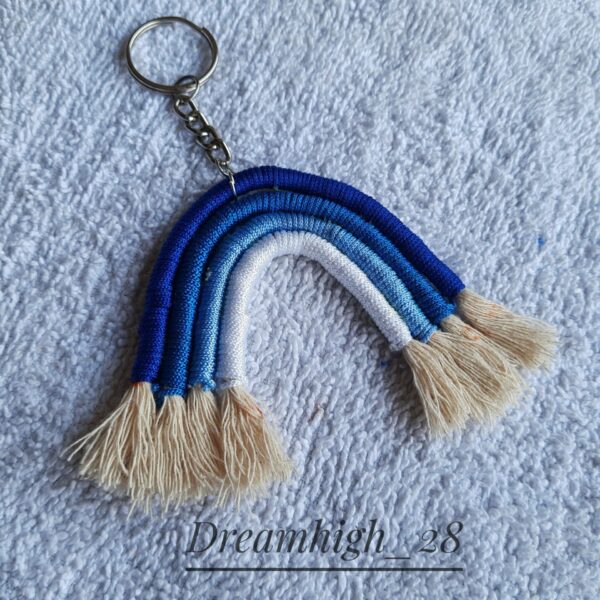 Macramé Rainbow Keychain