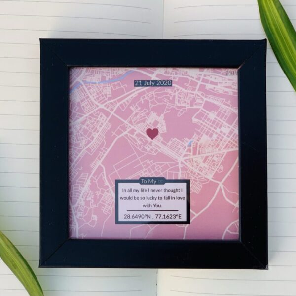 Personalized Memory Map Frame - Gallery Image