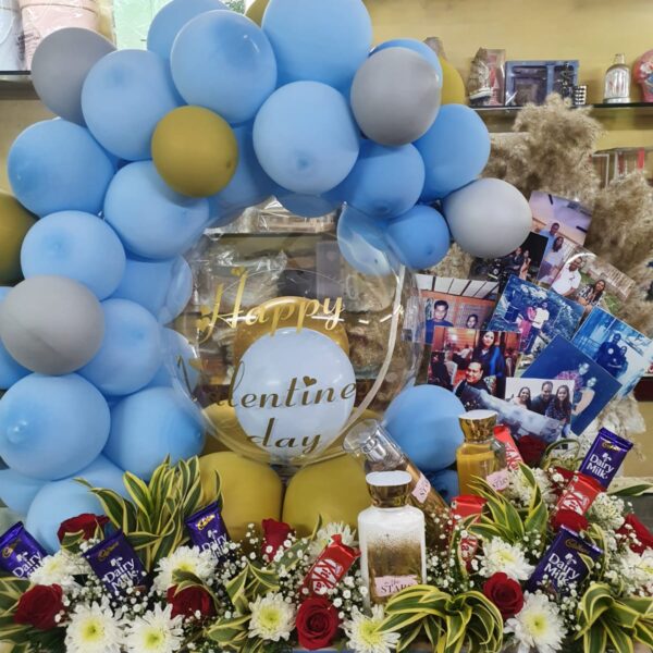 Blue Themed Balloon Hamper. Best gift for any occasion