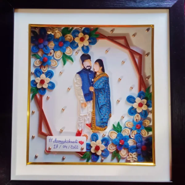 Couple Portrait Quilling Frame. The best gift for a couple