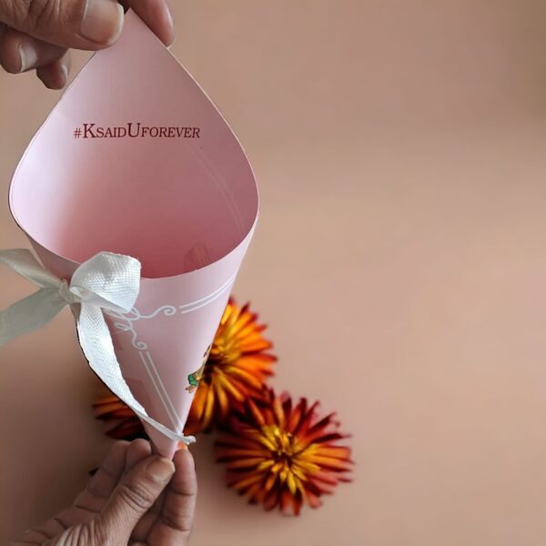 Printed flower cones