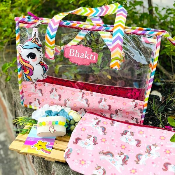 Personalized Swimming Bag With Rakhi - Gallery Image 1