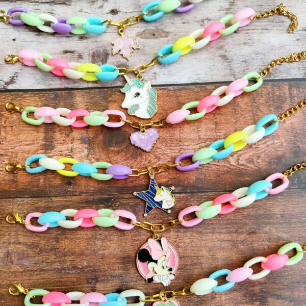 Acrylic Kids Colorful Bracelets Rakhi - Gallery Image 1
