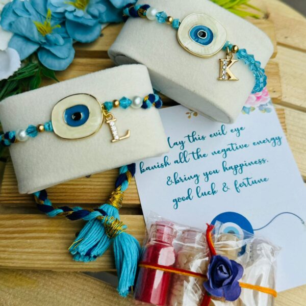 Evil Eye Rakhi With Bracelet Lumba