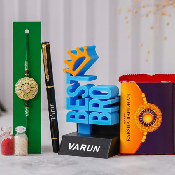 Rakhi Combo With Pen Stand