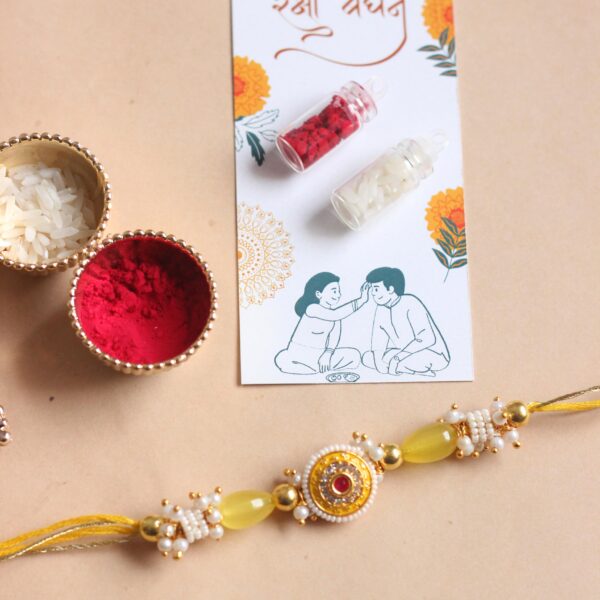 Handcrafted Meenakari Rakhi - Gallery Image 1