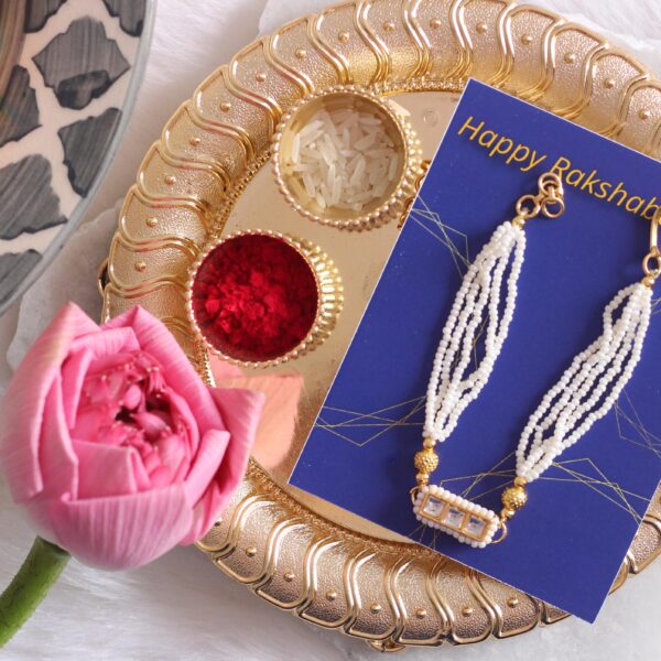 Kundan And Pearl Rakhi - Gallery Image 1