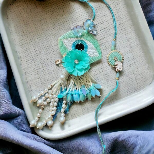 Evil Eye Floral Rakhi